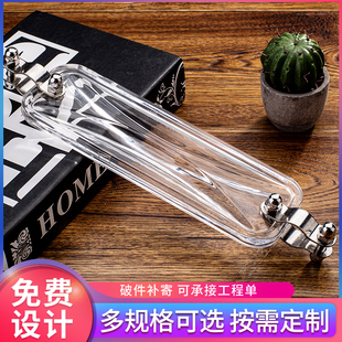 超白玻璃砖隔断墙水晶砖屏风挂片高透透明长条不锈钢框架背景墙