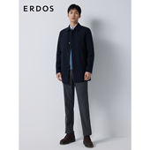 ERDOS 型外套商务休闲通勤 直筒版 男装 风衣秋冬藏蓝色中长款