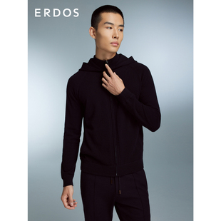 半高领拉链连帽羊绒针织开衫 男装 ERDOS×马龙联名系列