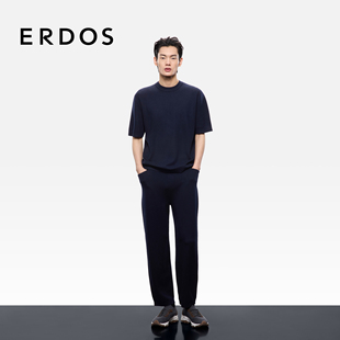 精纺 四平空转直筒裤 男装 25年秋冬新品 丝绒混纺休闲裤 ERDOS