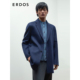 领藏蓝单排扣厚款 外套商务通勤 男装 秋冬西装 羊绒大衣 ERDOS
