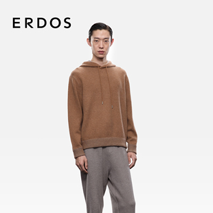 头等舱系列 25年秋冬新品 ERDOS 连帽羊毛衫 老钱风套衫 男装