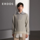 轻羊绒针织春季 款 男装 ERDOS 羊绒羊毛混纺高领拉链海军领套衫