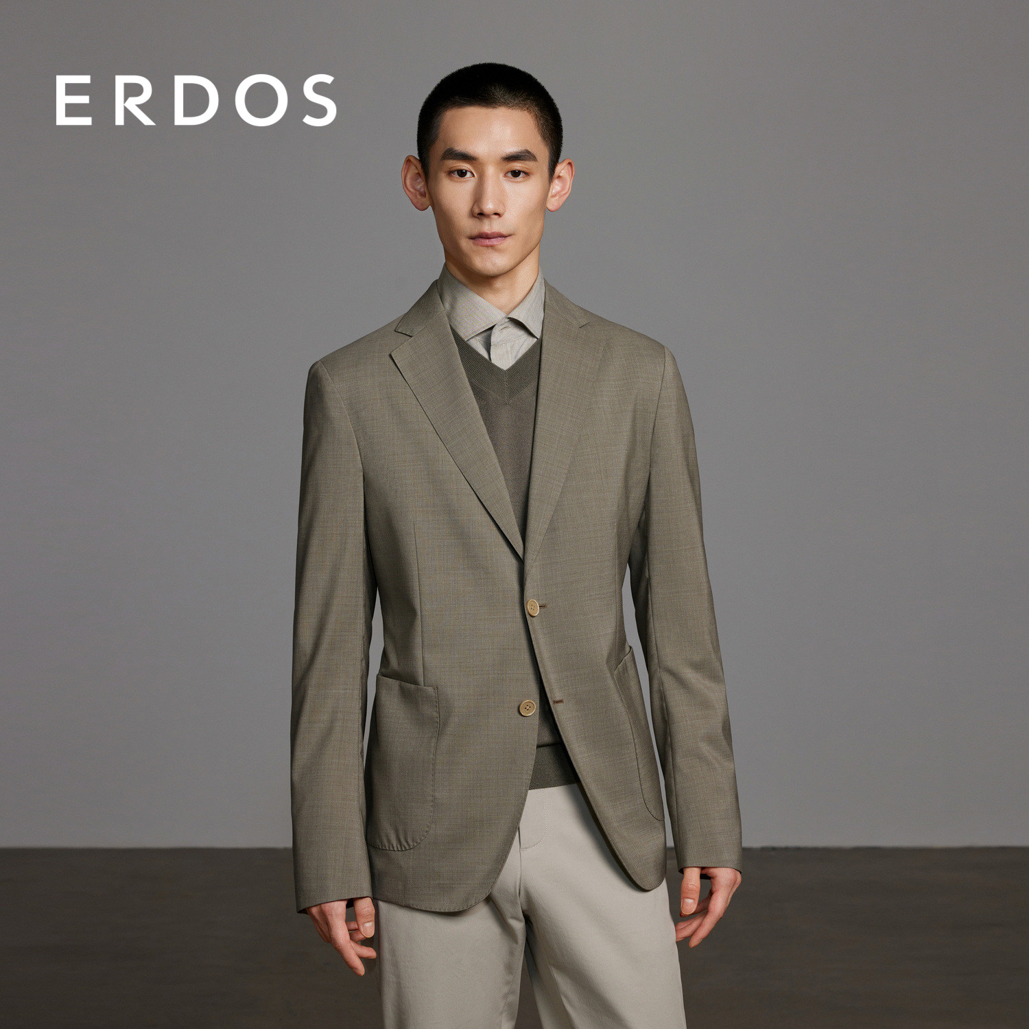 ERDOS 男装羊毛马海毛混纺休闲西装春季款绿色平驳领西服外套,男装,休闲西服,淘宝优惠券,粉丝福利购,淘宝优惠卷
