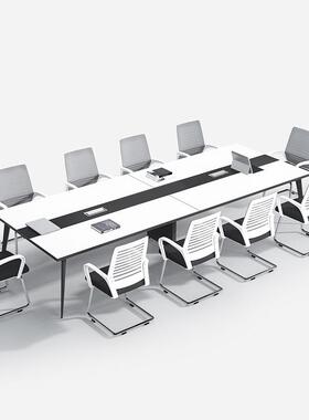 议谈桌长桌简金陵太子约现代办公室阅会览接待12人客白色洽桌会椅