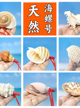 九款海螺贝壳号角喇叭可以吹响的海螺超大开口海螺号角法器可吹