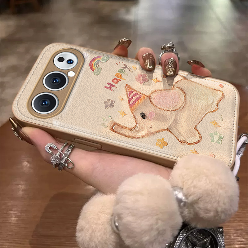 适用荣耀500系列可爱小象气垫壳