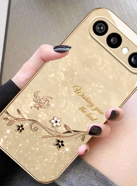 花枝蝴蝶适用VIVOS50Promi手机壳30女20新款s19高级s18pro玻璃s17简约s16防摔s15硅胶s12创意s10好看保护套