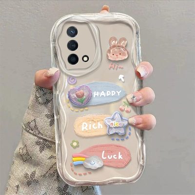 适用OPPOk9手机壳立体公仔链条OPPOk9Pro新款硅胶防摔k9s透明奶油纹k9x卡通女网红全包潮