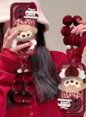 适用华为畅享80手机壳70女新款高级huawe毛绒雪莉玫60X可爱全包秋冬50z防摔20SE硅胶好看10plus带挂绳保护套