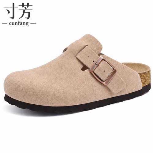 真皮软木勃肯鞋百搭休闲外穿拖鞋