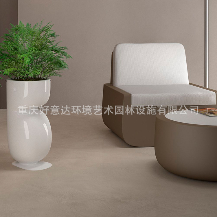 重庆玻璃钢花钵厂家北欧组合花箱室内商场写字楼公寓景观装饰花盆