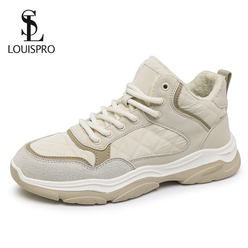 LOUISPRO棉鞋男款冬季加绒保暖高帮休闲鞋运动防滑东北时尚雪地靴