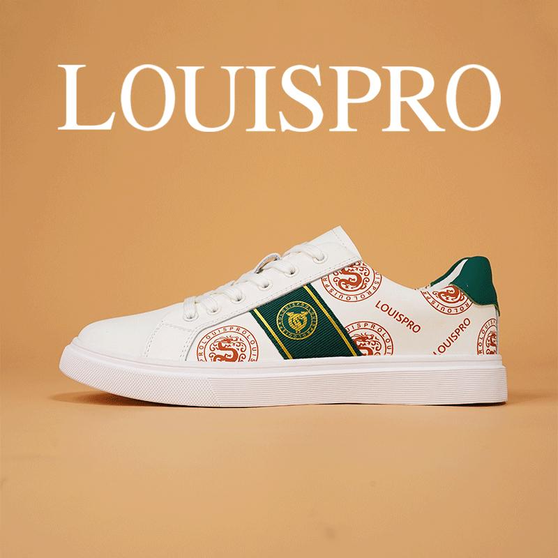 LOUISPRO秋季男透气百搭皮鞋板鞋