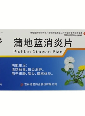 道君 蒲地蓝消炎片 0.25g*46片/盒【有效期至2026年7月4日】L