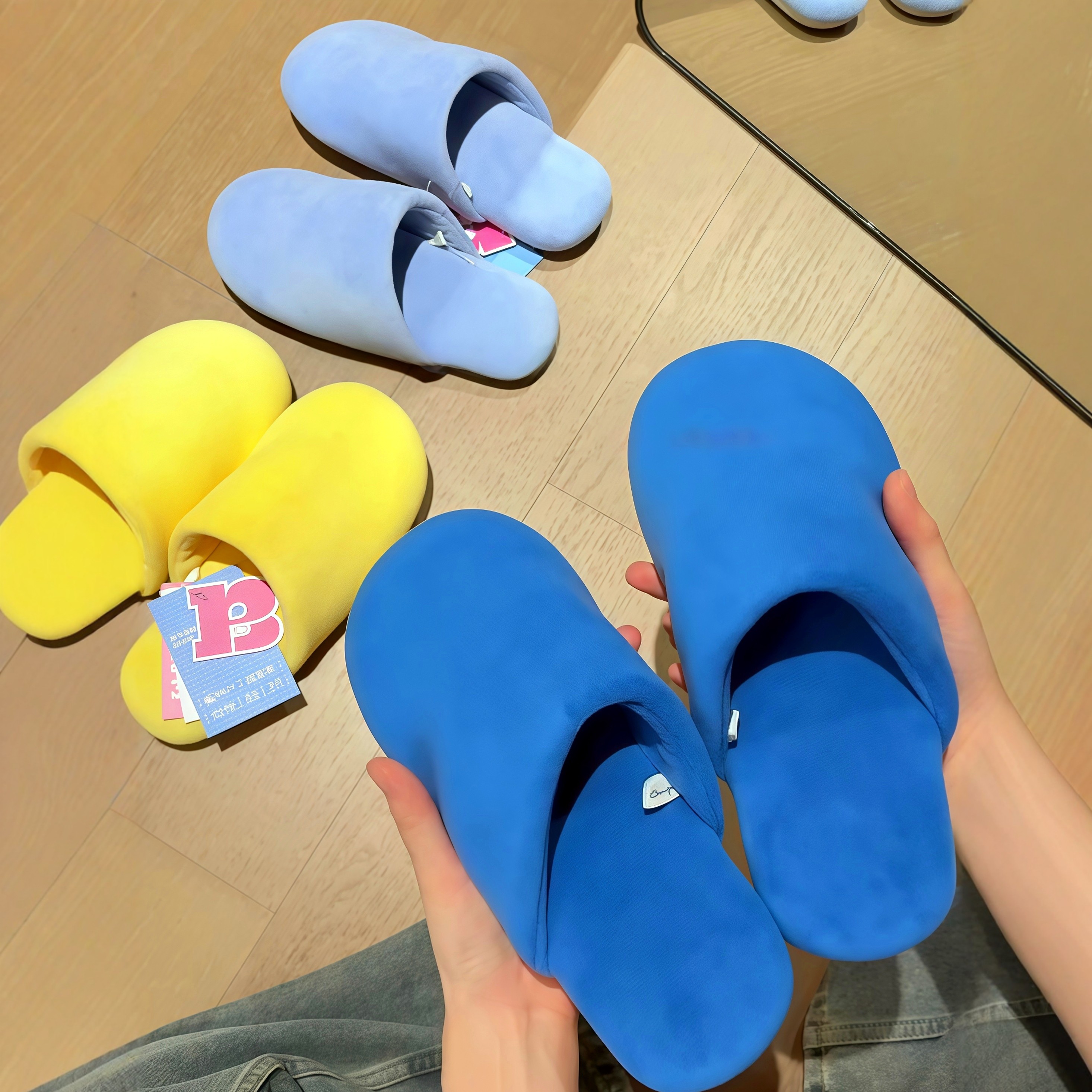 棉拖鞋女秋冬家居地板室内