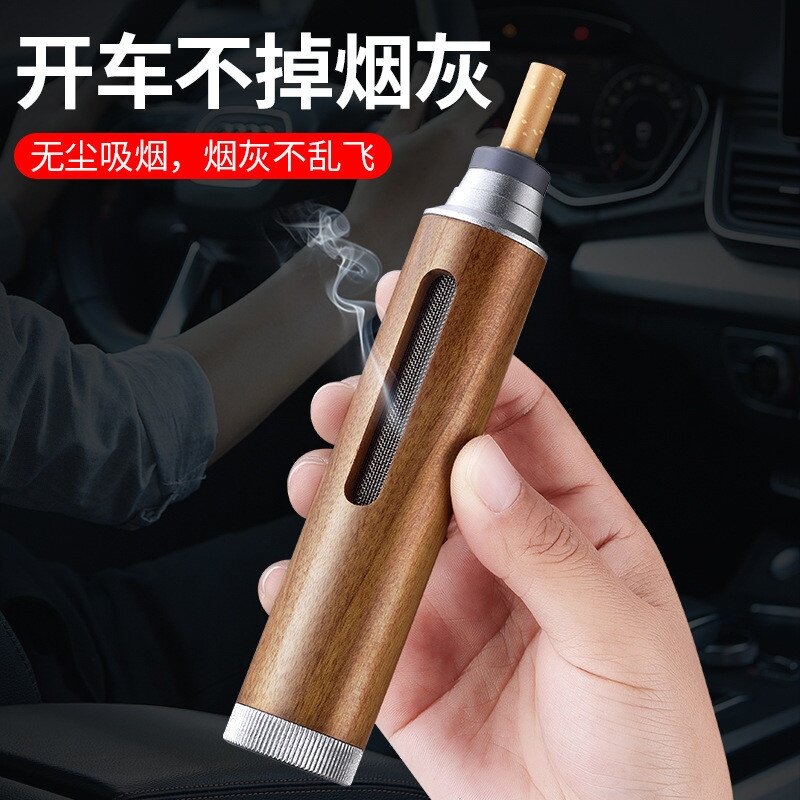 车载不掉烟灰懒人神器便捷式移动烟灰缸手持免弹汽车车用缸送男友