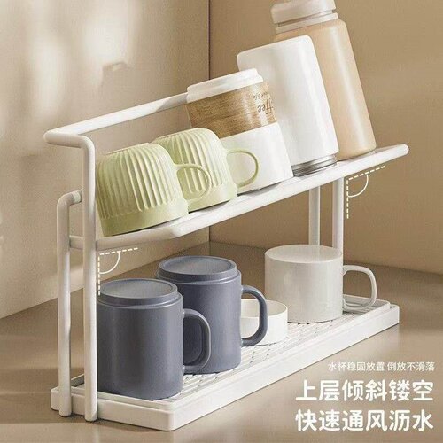 杯架杯子沥水架餐桌台面水吧水杯茶杯办公室收纳架子餐边柜置物架