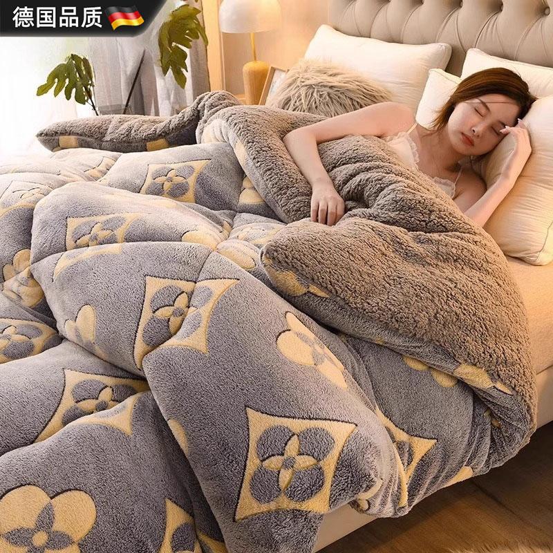 德国进口羊羔绒被子冬被加厚保暖