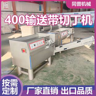 输送带切丁机 肉皮冻切丁设备 中药切丁切块机 肉制品切肉块机