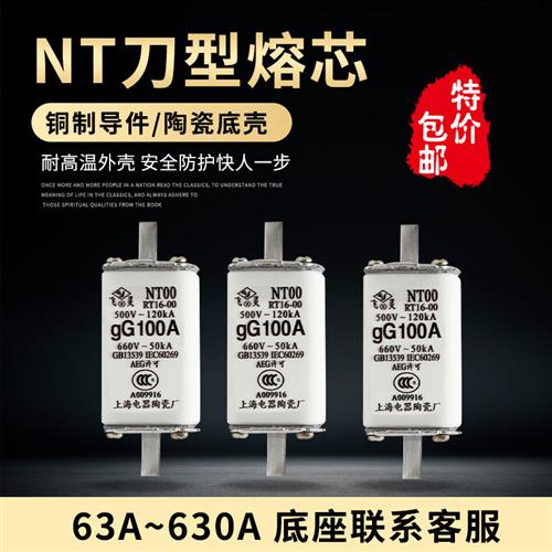 RT16-00熔断器熔芯HR6/RT36保险丝NT00 63A100A125A160A250A630A