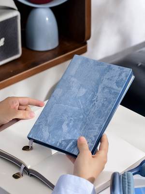 简约覆古笔记本本子A5加厚软皮高颜值商务办公记事本工作安排会议