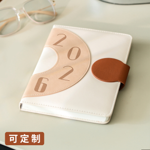 2026年日程本周计划本一周两页定制可印logo效率手册365天自律打卡年日历办公待办工作记录记事a5笔记本本子