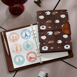 创意潮流a5旅行打卡盖章收集本活页空白敲章集章本博物馆印章文创全国景点旅游纪念本子手账集邮高颜值ins风