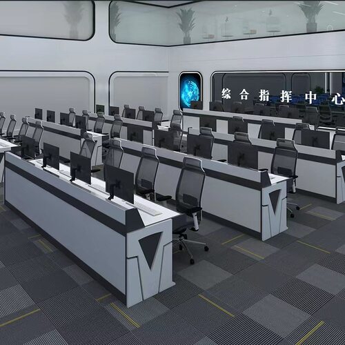 烤漆监控台指挥台中心控制台操作台安防调度台网络工作台指挥台