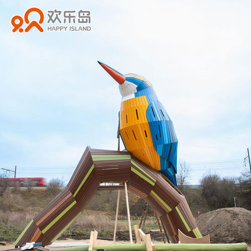 鸟造型无动力游乐设备原创IP主题乐园儿童滑梯厂家规划设计定做