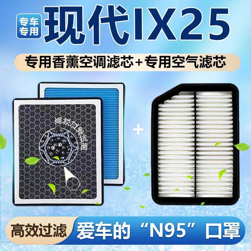 适配现代IX25 香薰型N95级空调滤芯 高效过滤PM2.5 汽车保养空气