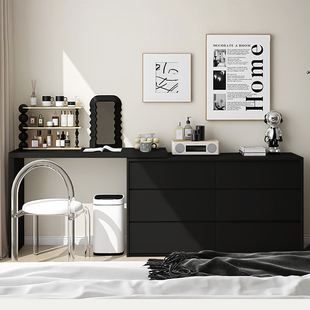 实木梳妆台现代简约斗柜一体梳妆柜小户型床尾书桌化妆台化妆桌