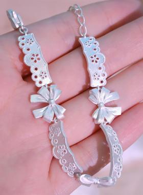 超仙蕾丝蝴蝶结手链女精致小众设计手镯高级感气质百搭送闺蜜手饰