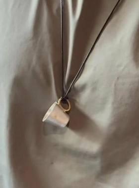 复古时尚小众设计酒杯吊坠项链女