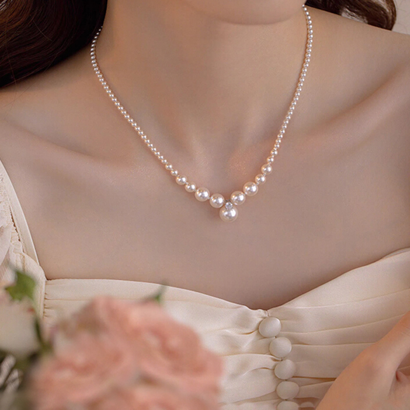 正圆仿珍珠项链女2024新款爆款