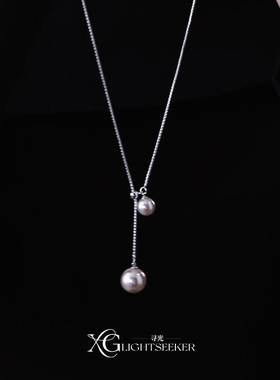 法式复古长款抽拉式仿珍珠项链女秋冬气质高级感时尚毛衣链