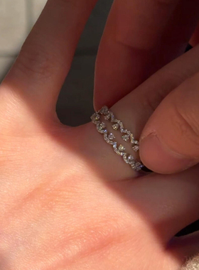 蕾丝戒指女叠戴轻奢高级感小众