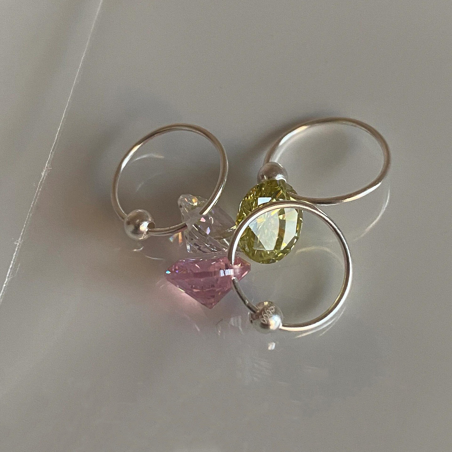 多巴胺仿钻吊坠耳环女款2025新款