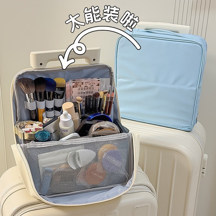 可立式化妆包大容量女笔袋包包图片