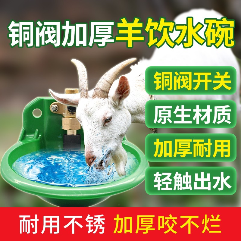 羊水碗羊用自动饮水器 羊饮水碗铜阀加厚羊饮水槽养羊设备器械