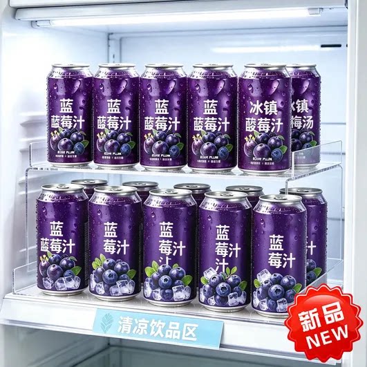 【超值推荐】蓝莓汁果味饮料360ml×12瓶整箱便携出行特惠价