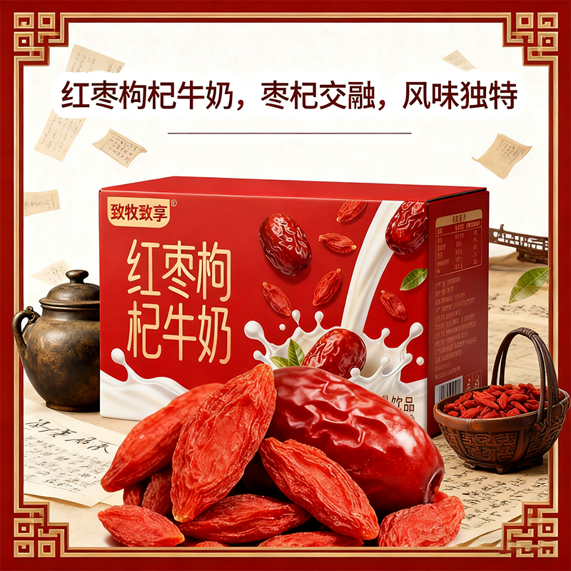 早餐奶红枣枸杞牛奶饮品正品200ml整箱过节过年送礼招待亲人朋友