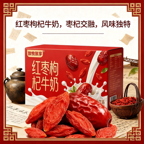 早餐奶红枣枸杞牛奶饮品正品200ml整箱过节过年送礼招待亲人朋友