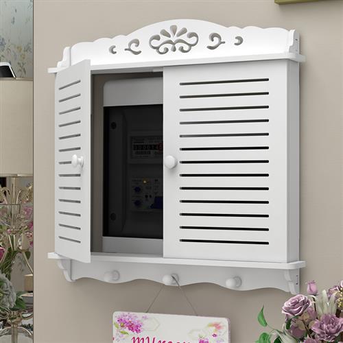 多媒体遮挡箱客厅无线路由器电表箱收纳盒壁挂免打孔装饰画集线盒