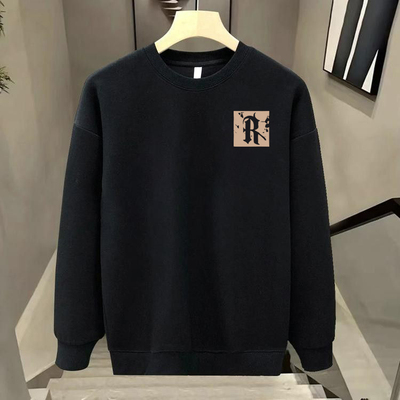 重磅纯棉潮牌圆领长袖春秋卫衣男