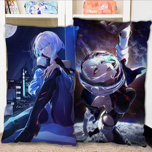 赛博朋克边缘行者露西周边抱枕半身长条二次元靠枕头2way枕套定制