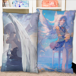 AngelBeats立华奏周边抱枕半身长条二次元睡觉枕头2way枕套可定制