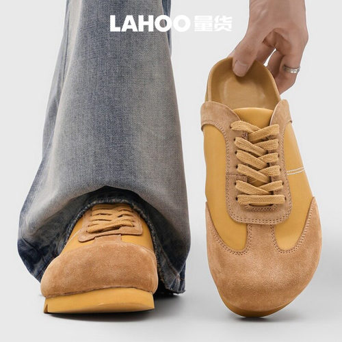 LAHOO量货 2026休闲通勤勃肯鞋男款英伦厚底增高一脚蹬外穿拖鞋