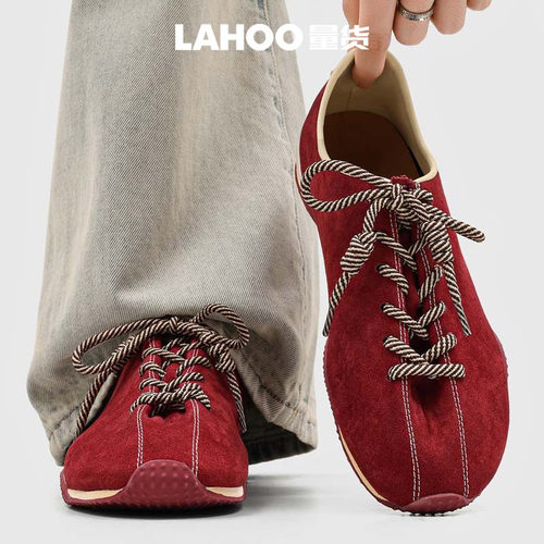 LAHOO量货 网红复古厚底系带运动休闲鞋男鞋时尚百搭阿甘鞋2026