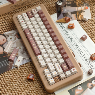 URE原创咖啡兔子机械键盘键帽客制化磁轴PBT五面热升华原厂高度
